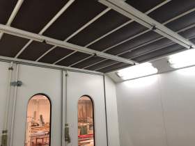 FB spray booth 4 x 4 x 2.9m + drying room 4 x 4 x 2.9m